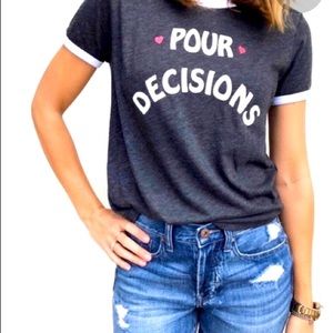 Wildfox “Pour Decisions” Graphic Tee Shirt gray